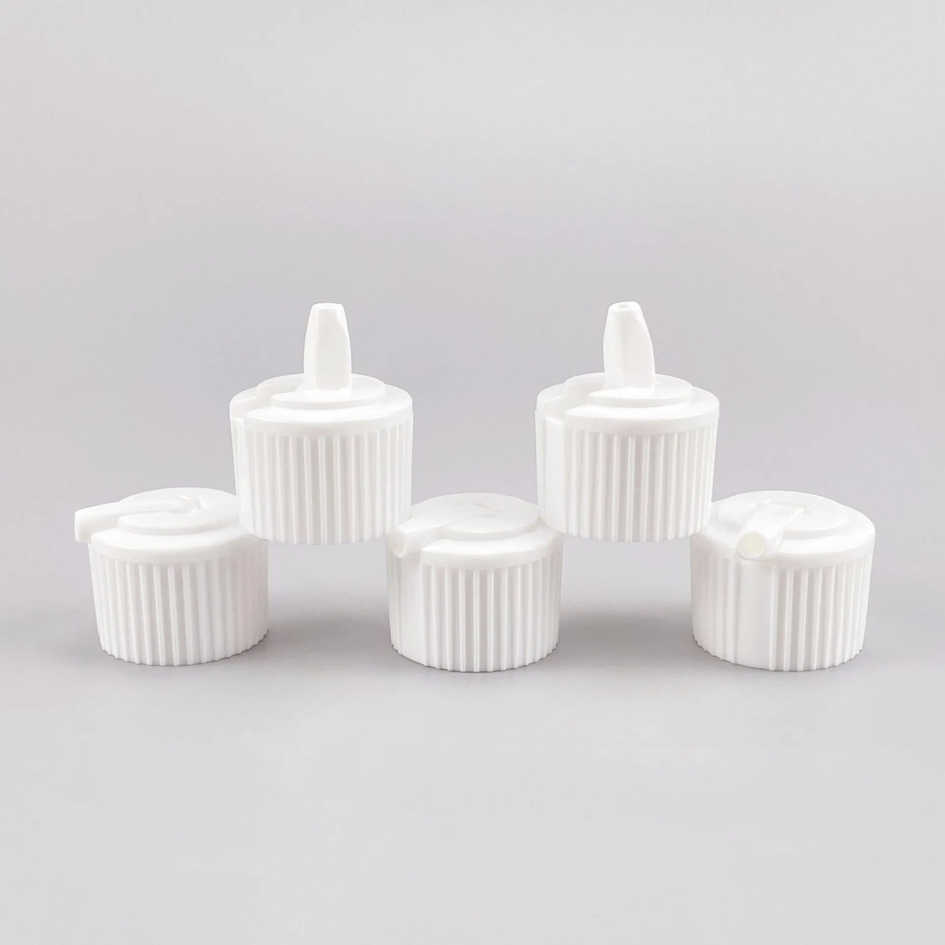 Wholesale 24mm White Plastic Turret Spout Dispensing Caps