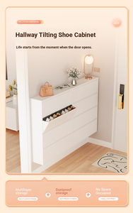 Popolare Scarpiera Multifunzionale e <span class=keywords><strong>Salvaspazio</strong></span> a Basso Prezzo, in Bianco, con Tre Ripiani - Product Image 3