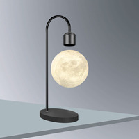 Lampe lunaire flottante imprimée en 3D de 14 cm, lampe en lévitation, boule flottante rotative, lévitation magnétique, ambiance romantique, veilleuse