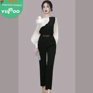 2024 Spot 신제품 우아한 캐주얼웨어 가벼운 성숙한 스타일 전문 패션 서양 여신 팬 투피스 세트