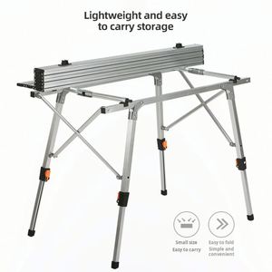 Portable <b>Garden</b> Barbecue Picnic <b>Foldable</b> Camping Aluminum Folding Outdoor Lift <b>Table</b> - Product Image 2