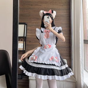 Cat Doll Maid Outfit Black Polyester Cosplay Costume For Anime Role Play Summer 2022 - Product Image 4