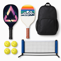 Raquette de pickleball en bois de peuplier 400x195mm pour débutants, impression personnalisée, prix usine OEM, approvisionnement en gros