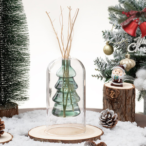 Bouteille d'arôme créative à double couche en verre soufflé transparent, décoration intérieure nordique pour Noël, décoration florale hydroponique - Product Image 3