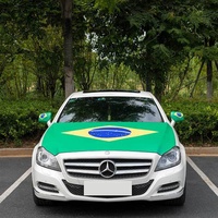 Kit de Supporter Brésil 2026 avec Drapeaux de Voiture, Housses de Capot/Rétroviseurs, Sac à Cordon - Impression Numérique sur Tissu