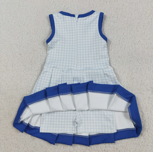Robes courtes sans manches à volants pour bébés filles, 3 couleurs, style plaid, longueur genou, pour yoga - Product Image 6