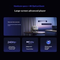 Projecteur laser triple JMGO N3 4K 1700 lumens Cvia, projecteur portable Android, zoom optique, home cinéma, mise au point TMR, MEMC, HDR10