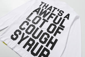 Pakaian Pria Kualitas Terbaik Merek Desainer ITU adalah SEBUAH KEMASAN SANGAT BESAR Sirup Batuk Kaos Olahraga 100% Katun Lengan Panjang untuk Pria - Product Image 4