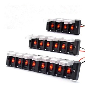 Panneau de commutation à poussoir 12-24v, 4 voies, 6 voies, 8 voies pour le réaménagement de l'automobile, <span class=keywords><strong>du</strong></span> bateau et <span class=keywords><strong>du</strong></span> yacht - Product Image 1