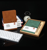 Carnet de notes magnétique A5 en similicuir PU simple pour bureau, 120 feuilles, couverture rigide avec impression couleur pour l'école
