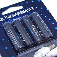 Batteries rechargeables USB 1,6 V AA Ni-Zn 1800 mWh, lot de 4, emballage de vente au détail, directement de l'usine