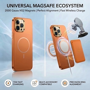 Frosted Soft Touch N52 Magnet Cover TPU+PC Anti-Fingerprint Mobile Phone <strong>Cases</strong> For <strong>17</strong> 16 15 <strong>Pro</strong> Max Scratch Proof Shock - Product Image 2