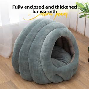 Nido de gato Caterpillar Four Seasons Diseño envolvente completo universal Nido de mascota Tipo de Casa Nido de perro difícil de morder Protección engrosada - Product Image 4