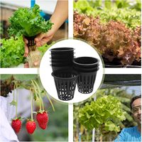 Pot Tanam Hidroponik Bulat Modern, Dapat Digunakan Kembali, Tahan Lama, Berbibir Lebar, untuk Kebun dan Rumah Kaca