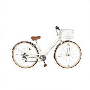 Vélo de ville pour adulte en acier à haute teneur en carbone de 27 pouces avec panier en acier, vitesses variables et selle confortable pour la ville - Product Image 4