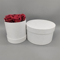 Bouquets de fleurs en papier blanc de luxe, écologiques, en carton rigide, avec logo personnalisé, finition mate, vente chaude, cadeau d'anniversaire/de Noël