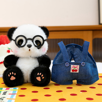 Mini jouet anti-stress en forme de panda assis, taille de la paume de la main, bracelet popper et aimant de réfrigérateur, jouet en peluche mignon pour la décoration