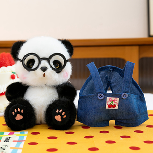 Mini Juguete Antiestrés de Panda Sentado, Tamaño <span class=keywords><strong>Palma</strong></span> de la Mano, Pulsera Popper y Imán para Refrigerador, Lindo Juguete de Peluche Decorativo - Product Image 4