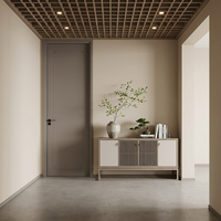 Porte intérieure moderne en MDF polymère fini, résistante au son, aux rayures et à l'eau, pour chambre, bureau, hôtel, marque OEM personnalisée