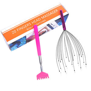 Zhedage Araña 20 Garras Alambre Cabeza Dedo Acupuntura Masaje Anillos Acero inoxidable Cabeza Rascador Masajeador - Product Image 3