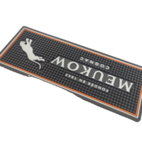 Tapis de bar en caoutchouc gaufré 3D de haute qualité, tapis de bar en silicone souple antidérapant et isolant, tapis de bar personnalisé avec logo pour promotion de marque