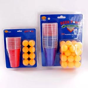 再利用可能なPPプラスチックカップセットダブルウォールデザインカスタマイズロゴ & カラーブリスターカード茶ミネラル飲料 - Product Image 5