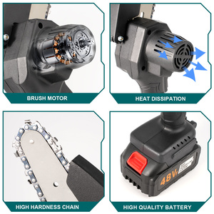 Scie à chaîne sans fil portable de qualité industrielle, alimentée par batterie rechargeable 21V, scie à carrelage et à bois de 6 pouces pour CS10 Cordles - Product Image 2