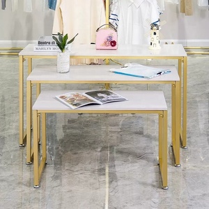 Mesa de anidación para <span class=keywords><strong>tienda</strong></span> de ropa, mesa de exhibición de zapatos a la moda, estante de almacenamiento de bolso, escaparate de bolsa de <span class=keywords><strong>tienda</strong></span> de ropa - Product Image 3