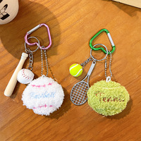 Porte-clés en peluche très prisés : pendentifs raquette de tennis, mini souvenirs de tennis, breloques pour sacs, cadeaux, porte-clés en peluche de haute qualité