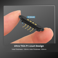 Conector Magnético USB Ultrafino de 4 Pines, Hembra a Hembra, Ángulo Recto de 90 Grados, 5V 2A