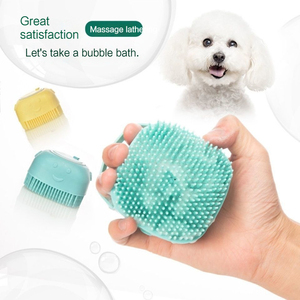 Gran oferta, cepillo de masaje para ducha de mascotas, baño de silicona, productos de aseo para mascotas, artículos de baño con dispensador de jabón, artículos de tocador para mascotas - Product Image 3