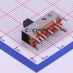 SS25D01L5 Slide Switch Through hole Component (THT) Switch Double Pole Five Throw Rectangle Pin Header PC Pin 19.5mm - Product Image 1