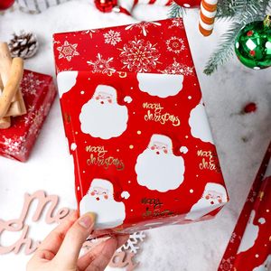 Papel de Regalo Navideño Rojo MAYPLUSS, 17 Pulgadas x 33 Pies, Diseño de Santa de Doble Cara, Papel Decorativo para Envolver Regalos - Product Image 5