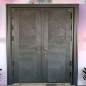 <span class=keywords><strong>Porte</strong></span> d'entrée TECHTOP inspirée de l'Art déco, design moderne à cadre fin, grandes emplacements en verre, étanche, optimise la lumière naturelle - Product Image 2