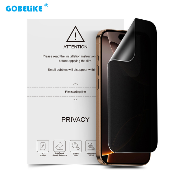 Factory Wholesale Privacy Mobile Glass Protector Sheet TPU Hydrogel Self-repair Film Screen Protectors for Iphone 13 14 15 16
