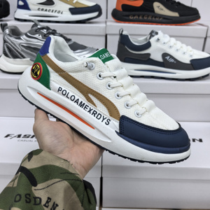 JUMU M2006 Men's Leather Microfiber Sneakers Sports Casual Running <b>Shoes</b> Arch Support Waterproof Breathable Fashion Design Hot - Product Image 3