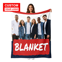 Couverture personnalisée imprimée 100 % polyester à motif floral uni pour toutes les saisons – Photo personnalisée pour maman, papa, petite amie, femme, mari, lit
