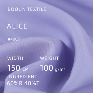 4007 100G <span class=keywords><strong>Polyester</strong></span> Dệt Chống Nhăn Vải May Mặc Đồng Bằng Nhuộm Trọng Lượng Nhẹ Cho Chàng Trai Cô Gái Người Đàn Ông Phụ Nữ Giản Dị Áo Sơ Mi Vải - Product Image 2