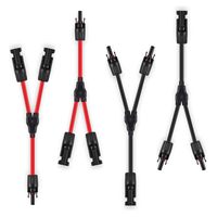 Connecteurs de câble PV de branche Y de haute qualité 1000v-1500v XLPO panneau solaire étamé 4-6mm2 PV DC connecteur de câble solaire MCX pour l'alimentation