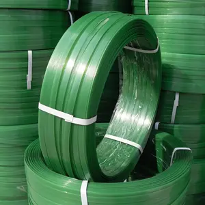 China halbautomatische grüne geprägte PET PP-Stahlband Polyester Pet-Bandrolle aus Fabrik hochwertige Produktkategorie