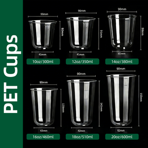 Gobelet en plastique <span class=keywords><strong>PET</strong></span> jetable transparent personnalisé avec logo, diamètre 98 mm, 18 oz, 500 ml, pour matcha latte, café, boissons froides - Product Image 5