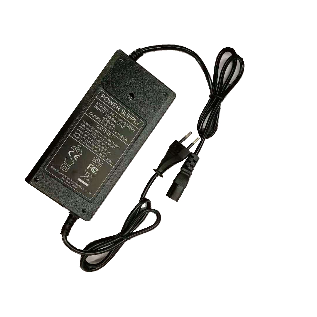 Good quality 16S 60V 67.2V2A CE apprived lithium battery charger for EEC COC citycoco