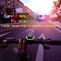 Luz Inteligente para Bicicleta T6 LED de Doble Cabezal, Recargable por USB, Linterna de Alta Intensidad, Altavoz de 120db, para Ciclismo Nocturno y Montaña