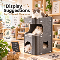 Tour de jeu pour chat en feutre multi-niveaux, meuble d'intérieur pour chat, lit cachette résistant aux griffures, mobilier pour animaux de compagnie, conception personnalisée OEM, vente en gros