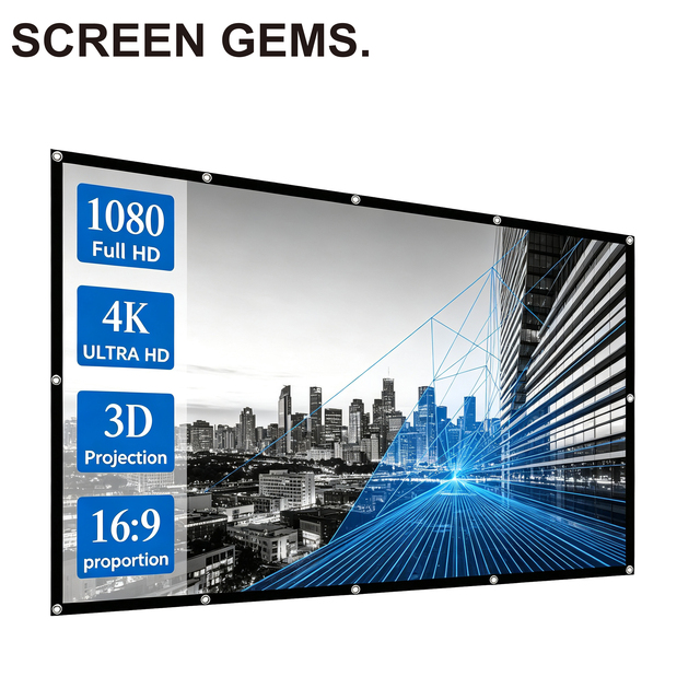 Factory Custom Size 120 Inch ALR Matt White Projector Screen Ambient Light Rejecting 1.1 Gain 3D Movies 16:9 for Home Theater