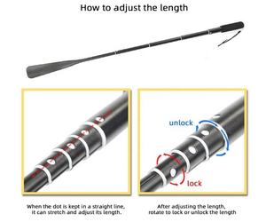 Chausse-pied télescopique à <span class=keywords><strong>long</strong></span> manche, réglable de 14 à 37 pouces, extensible et pliable en plastique ABS - Product Image 4