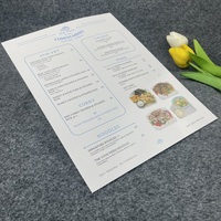 Flyer de conception de papier brillant d'impression de menu A4 en couleur personnalisée en gros pour la publicité