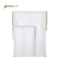 Sacs cadeaux de Noël en toile Prosub avec cordon de serrage, sublimation personnalisée, logo imprimé, sac de Noël vierge pour sublimation