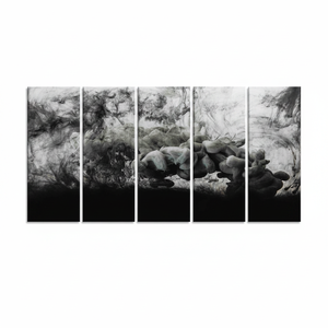 Modern Tempered Glass <b>Wall</b> Decor - Flat Printed <b>Canvas</b> Artwork,SET OF 5 <b>CANVAS</b> - Product Image 2