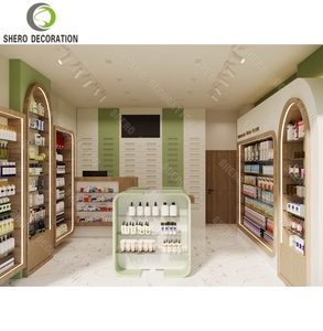Pharmacy Cosmetics Display <b>Cabinet</b> Skincare Showcase Stand Dermo-Cosmetics Shelf for Drug Store Beauty Interi - Product Image 2